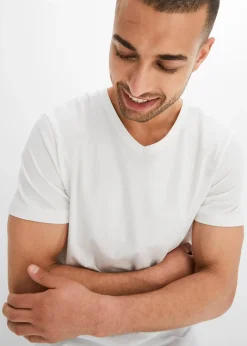 bonprix Lot de 3 T-shirts col V|Homme T-Shirts & Polos