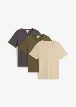 Homme bonprix T-Shirts & Polos|Lot de 3 T-shirts col V