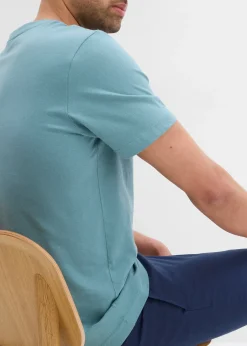 bonprix Lot de 2 T-shirts col V 100% coton|Homme T-Shirts & Polos