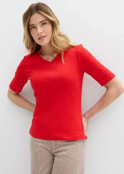 Femme bonprix Basiques|T-Shirts & Tops|Lot de 2 T-shirts côtelés