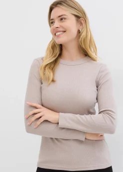 Femme bonprix Basiques|T-Shirts & Tops|Lot de 2 T-shirts côtelés