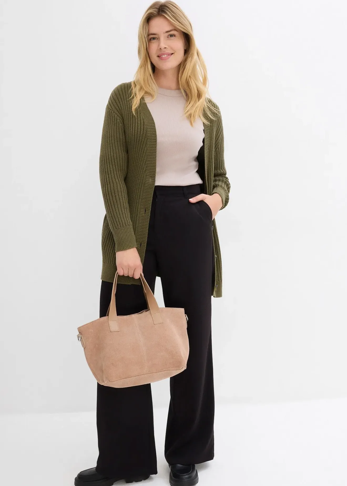 Femme bonprix Basiques|T-Shirts & Tops|Lot de 2 T-shirts côtelés