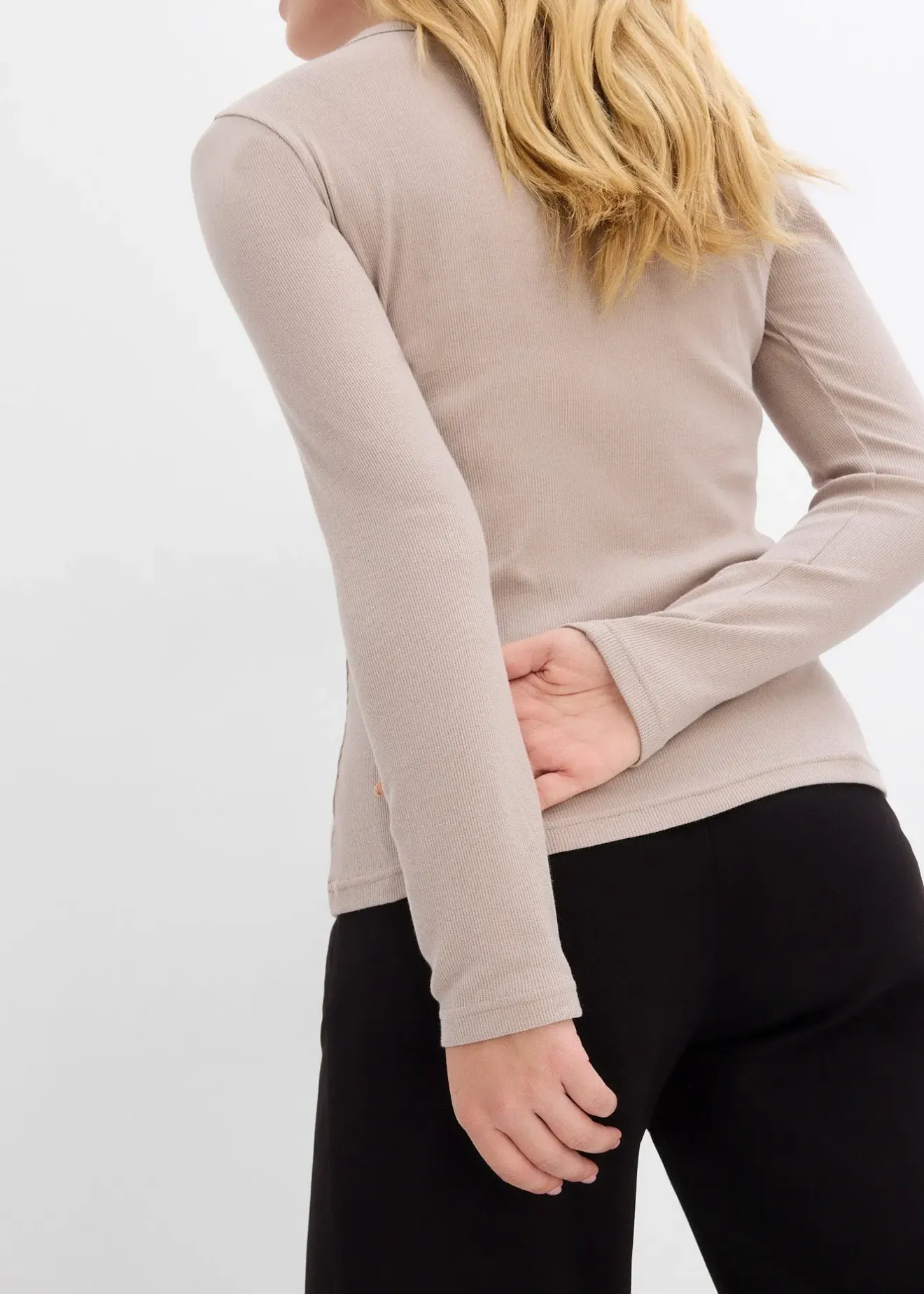 Femme bonprix Basiques|T-Shirts & Tops|Lot de 2 T-shirts côtelés