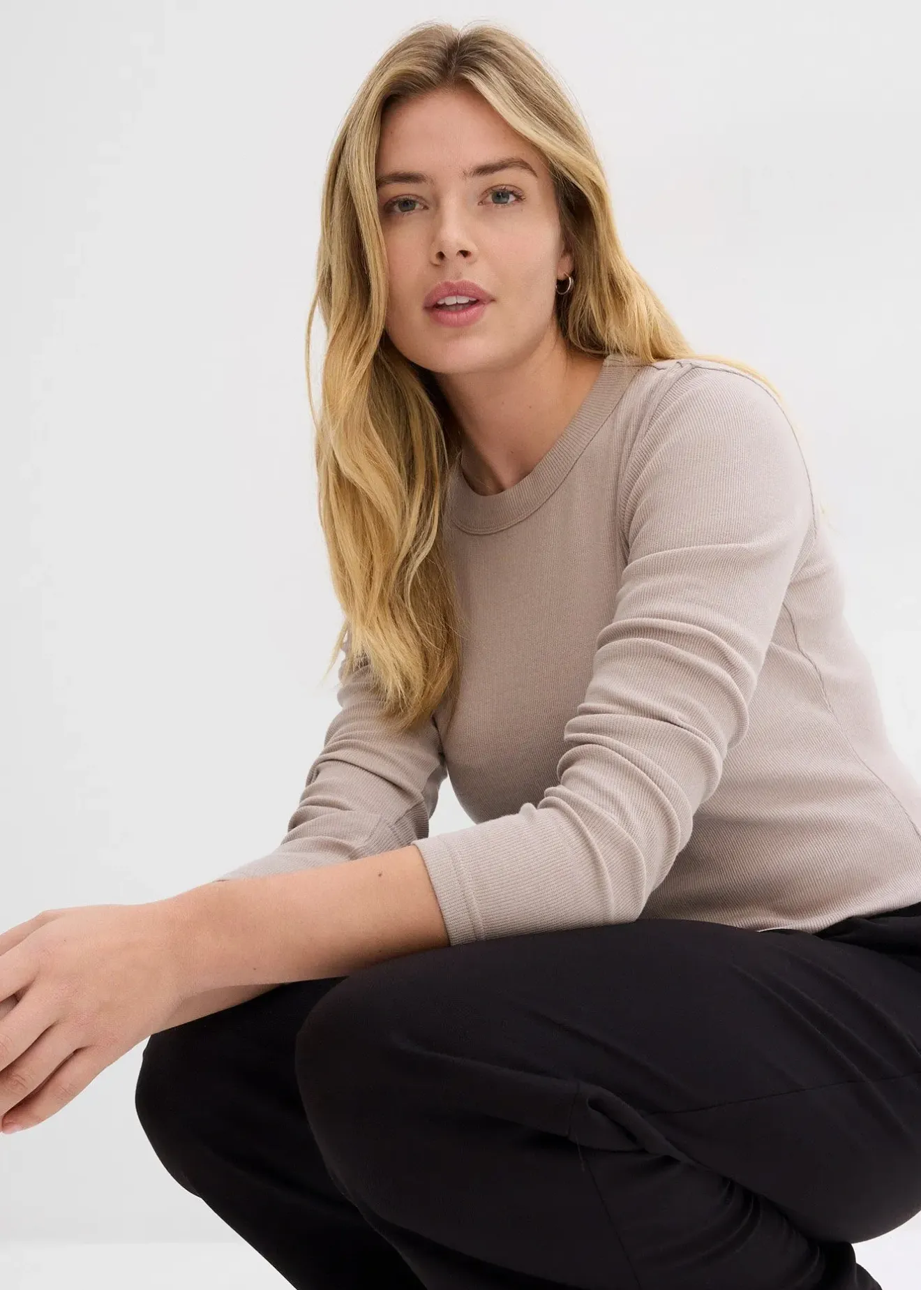 Femme bonprix Basiques|T-Shirts & Tops|Lot de 2 T-shirts côtelés