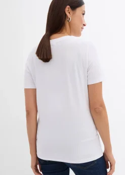 bonprix Lot de 2 T-shirts de grossesse en coton|Femme Femme Enceinte