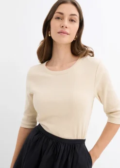 Femme bonprix Basiques|T-Shirts & Tops|Lot de 2 t-shirts en coton côtelé