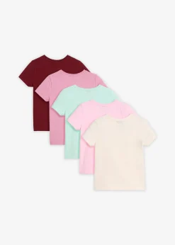 Enfant bonprix Vêtements Enfant|Filles 2-8 Ans·Lot De 2 Articles Et Plus|Lot de 5 T-shirts en coton extensible