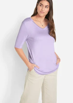 bonprix Lot de 2 t-shirts en viscose doux|Femme Basiques|T-Shirts & Tops