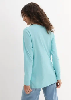 bonprix Lot de 5 T-shirts longs à col rond, manches longues|Femme Basiques|T-Shirts & Tops