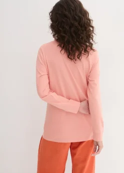 Femme bonprix Basiques|T-Shirts & Tops|Lot de 5 T-shirts longs à col rond, manches longues