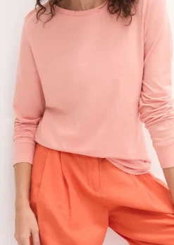 Femme bonprix Basiques|T-Shirts & Tops|Lot de 5 T-shirts longs à col rond, manches longues