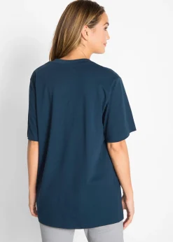 Femme bonprix Basiques|T-Shirts & Tops|Lot de 5 T-shirts longs et amples à col V