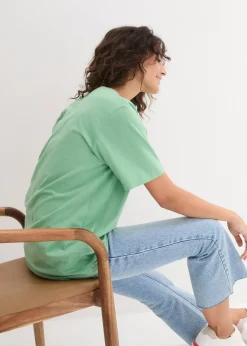 Femme bonprix Basiques|T-Shirts & Tops|Lot de 5 T-shirts longs et amples à col V