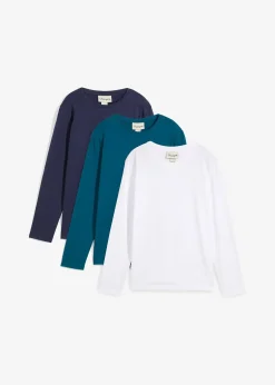 bonprix Lot de 3 T-shirts manches longues coton|Enfant Vêtements Enfant|Garçons 9-16 Ans·Lots De 2 Articles Et Plus
