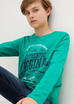 bonprix Lot de 2 t-shirts manches longues coton garçon|Enfant Vêtements Enfant|Garçons 9-16 Ans·Lots De 2 Articles Et Plus