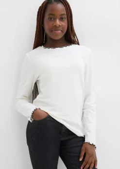 bonprix Lot de 2 T-shirts manches longues en coton extensible|Enfant Vêtements Enfant|Filles 9-16 Ans·Lot De 2 Articles Et Plus