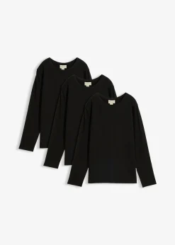 bonprix Lot de 3 T-shirts manches longues coton|Enfant Vêtements Enfant|Garçons 9-16 Ans·Lots De 2 Articles Et Plus