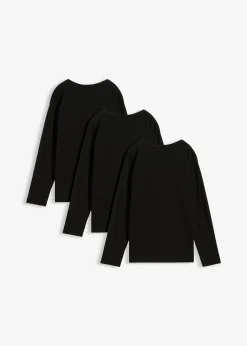 bonprix Lot de 3 T-shirts manches longues coton|Enfant Vêtements Enfant|Garçons 9-16 Ans·Lots De 2 Articles Et Plus