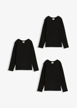 bonprix Lot de 3 T-shirts manches longues coton|Enfant Vêtements Enfant|Garçons 9-16 Ans·Lots De 2 Articles Et Plus
