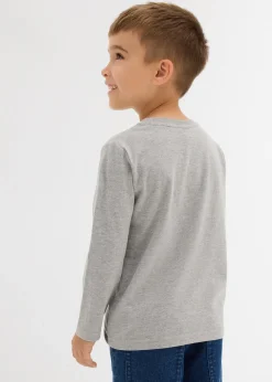 bonprix Lot de 2 T-shirts manches longues coton col tunisien|Enfant Vêtements Enfant|Garçons 2-8 Ans·Lots De 2 Articles Et Plus