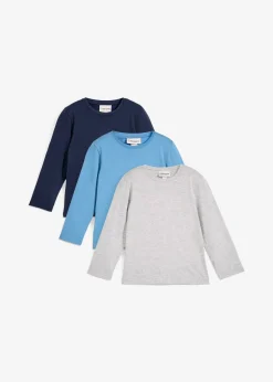 bonprix Lot de 3 T-shirts manches longues coton|Enfant Vêtements Enfant|Garçons 2-8 Ans·Lots De 2 Articles Et Plus