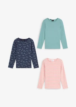 Enfant bonprix Vêtements Enfant|Filles 2-8 Ans·Lot De 2 Articles Et Plus|Lot de 3 T-shirts manches longues fille en coton