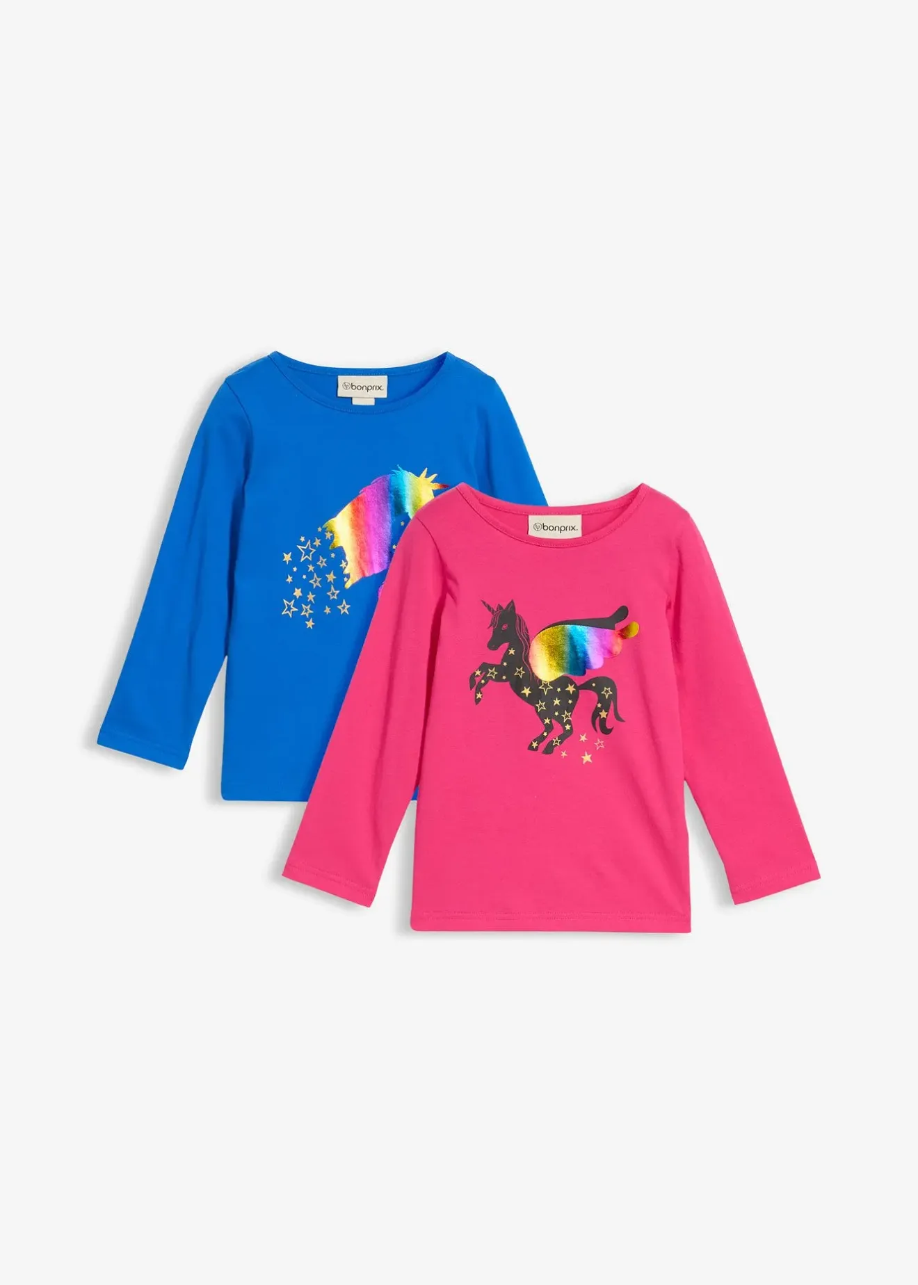 Enfant bonprix Vêtements Enfant|Filles 2-8 Ans·Lot De 2 Articles Et Plus|Lot de 2 T-shirts manches longues 100% coton