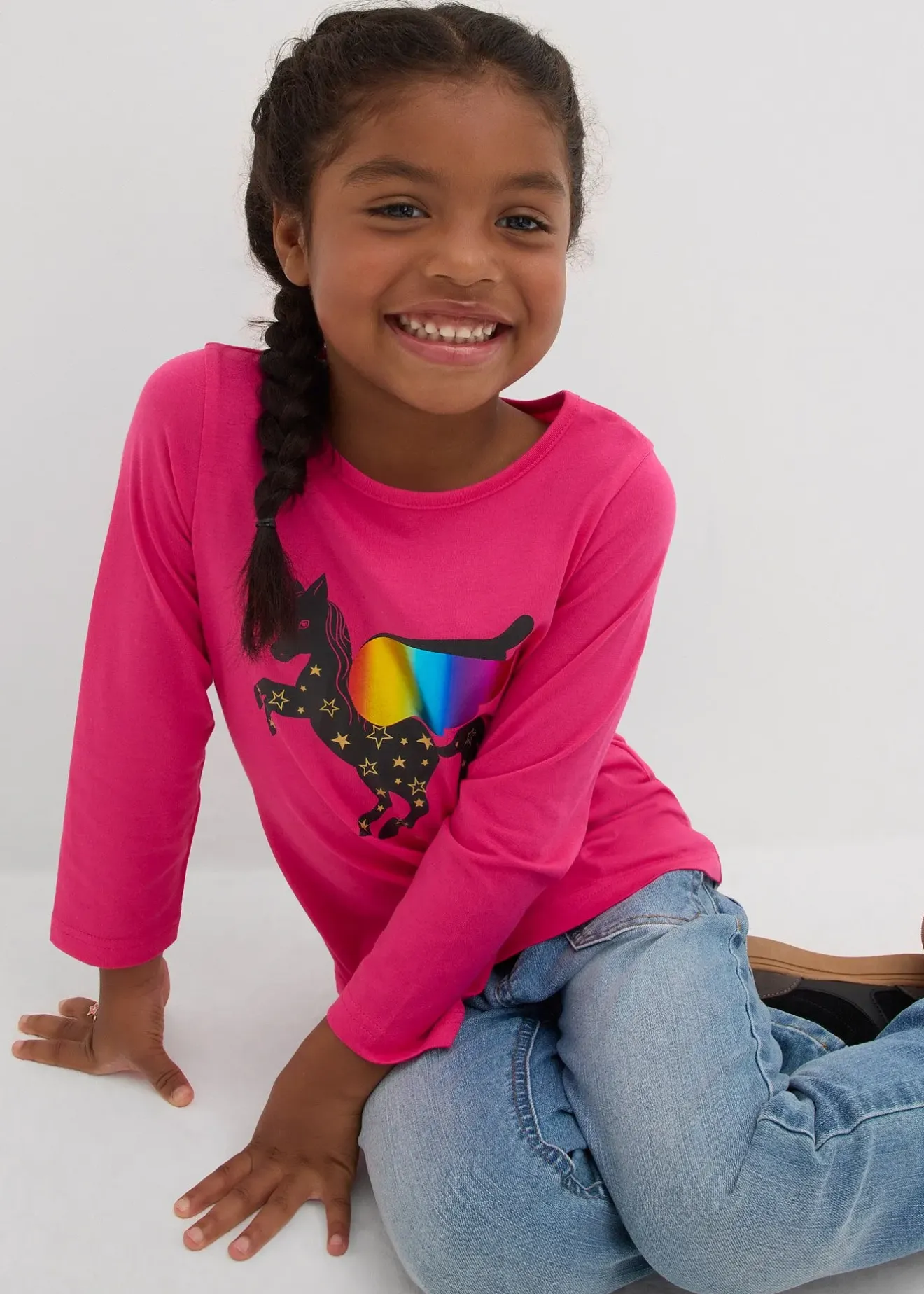 Enfant bonprix Vêtements Enfant|Filles 2-8 Ans·Lot De 2 Articles Et Plus|Lot de 2 T-shirts manches longues 100% coton