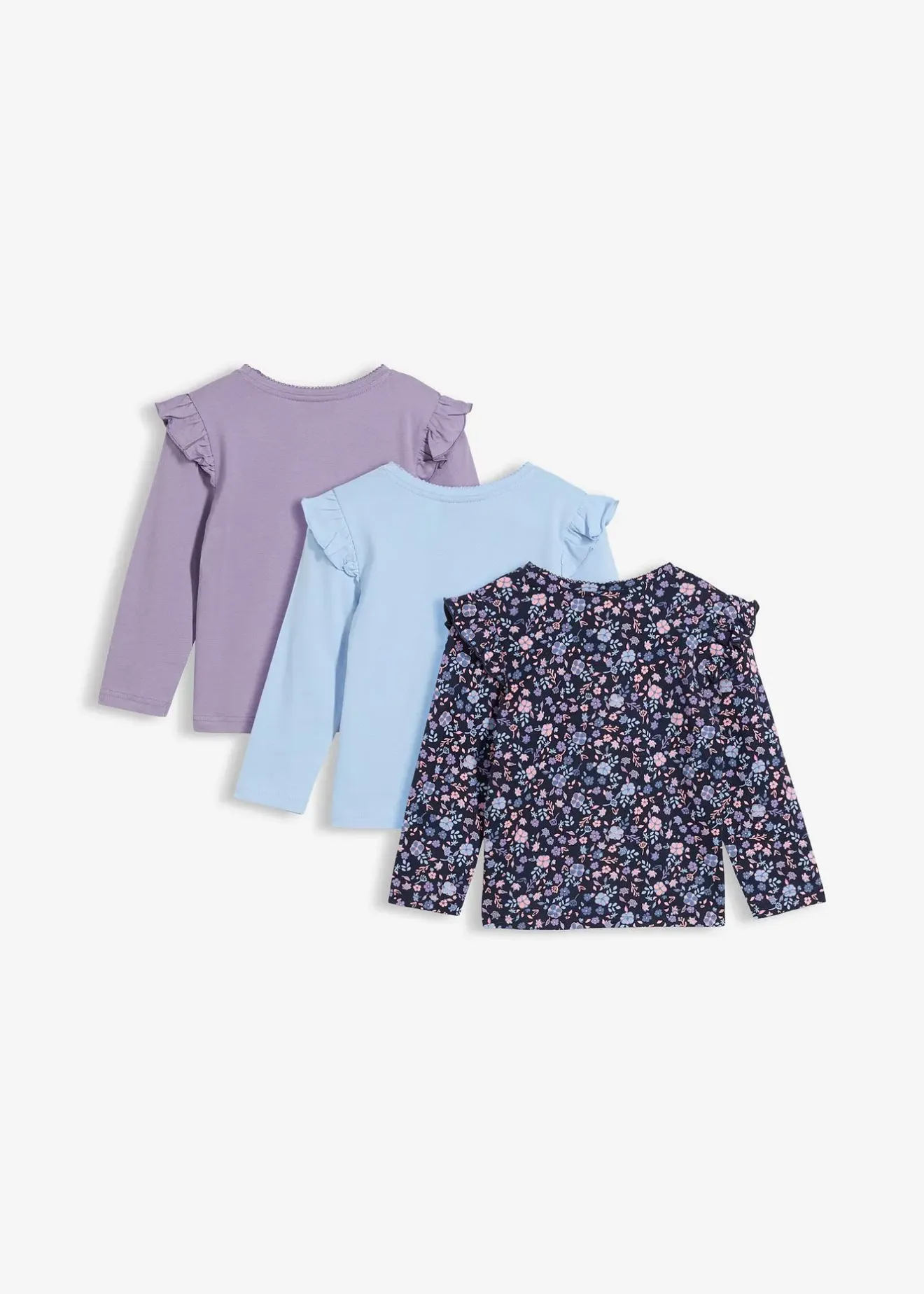 bonprix Lot de 3 T-shirts manches longues 100% coton|Enfant Vêtements Enfant|Filles 2-8 Ans·Lot De 2 Articles Et Plus