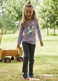 bonprix Lot de 2 T-shirts manches longues fille 100% coton|Enfant Vêtements Enfant|Filles 2-8 Ans·Lot De 2 Articles Et Plus