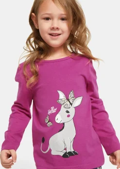 bonprix Lot de 2 T-shirts manches longues 100% coton|Enfant Vêtements Enfant|Filles 2-8 Ans·Lot De 2 Articles Et Plus