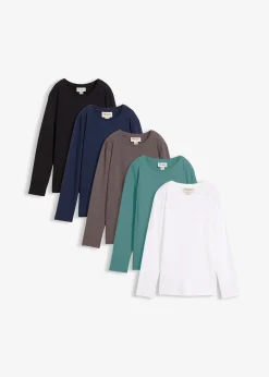 bonprix Lot de 5 T-shirts manches longues|Enfant Vêtements Enfant|Garçons 9-16 Ans·T-Shirts