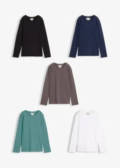bonprix Lot de 5 T-shirts manches longues|Enfant Vêtements Enfant|Garçons 9-16 Ans·T-Shirts