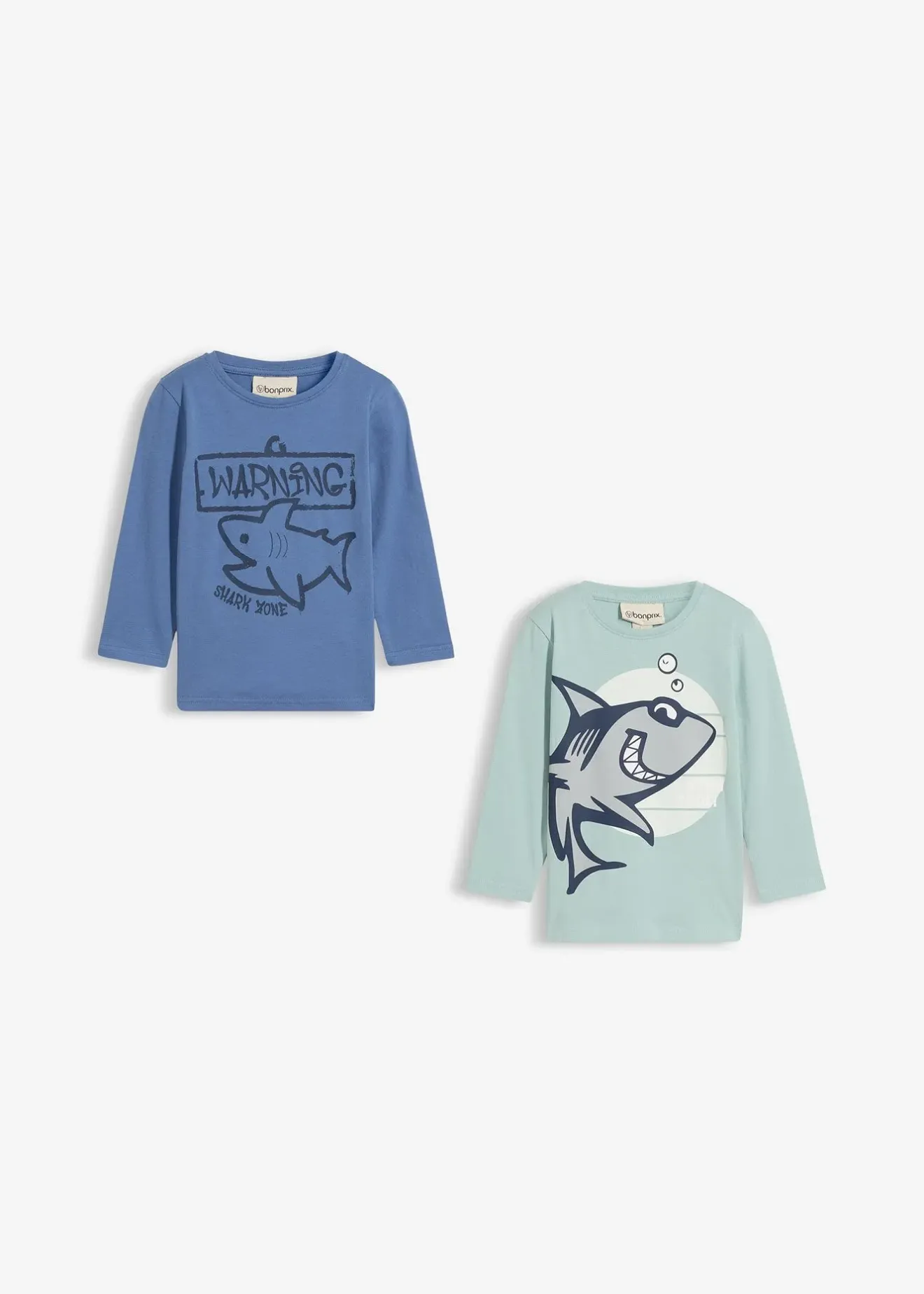 Enfant bonprix Vêtements Enfant|Garçons 2-8 Ans·Lots De 2 Articles Et Plus|Lot de 2 T-shirts manches longues 100% coton