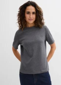 bonprix Lot de 2 T-shirts épais en jersey 100% coton|Femme Basiques|T-Shirts & Tops