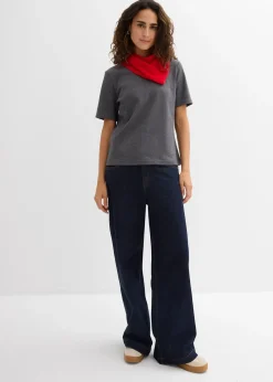 bonprix Lot de 2 T-shirts épais en jersey 100% coton|Femme Basiques|T-Shirts & Tops