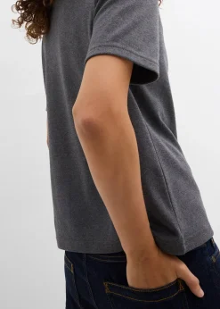 bonprix Lot de 2 T-shirts épais en jersey 100% coton|Femme Basiques|T-Shirts & Tops