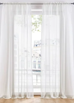 bonprix Salle À Manger·Voilages & Stores Bateaux|Salon·Rideaux & Voilages|Lot de 2 voilages en tissu léger avec coulisse passe-tringle