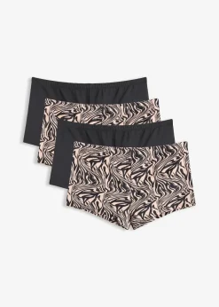 bonprix Lot de 4 boxers femme en microfibre lisse|Femme Bas