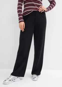 Femme bonprix Pantalons|Lot de 2 pantalons en jersey côtelé