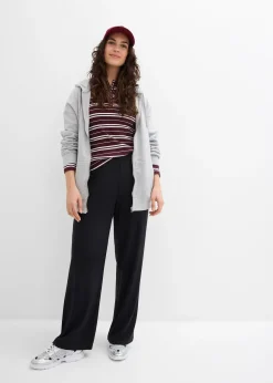 Femme bonprix Pantalons|Lot de 2 pantalons en jersey côtelé