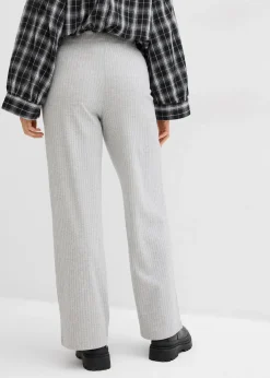 bonprix Lot de 2 pantalons en jersey côtelé|Femme Pantalons