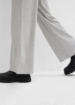 bonprix Lot de 2 pantalons en jersey côtelé|Femme Pantalons