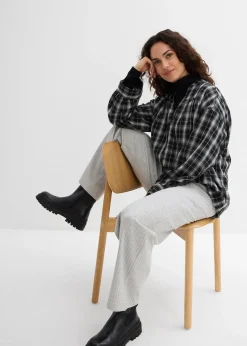 bonprix Lot de 2 pantalons en jersey côtelé|Femme Pantalons