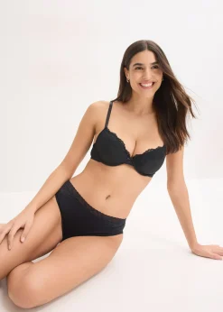 Femme bonprix Lingerie Coton|Bas|Lot de 5 slips maxi avec dentelle