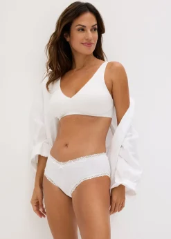 bonprix Lot de 2 soutiens-gorge bralette coton sans armatures|Femme Grands Bonnets D-H