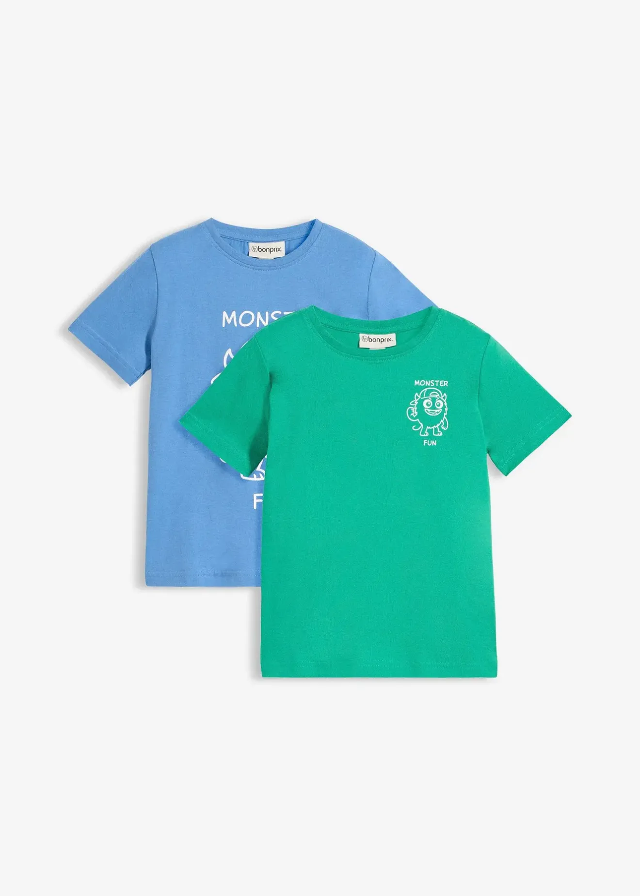 bonprix Lot de 2 T-shirts 100% coton|Enfant Vêtements Enfant|Garçons 2-8 Ans·Lots De 2 Articles Et Plus