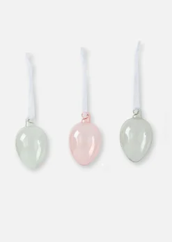 bonprix Décoration Murale|Accessoires Déco|Lot de 6 œufs à suspendre en verre