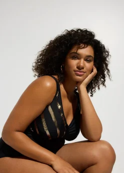 Femme bonprix Maillots 1 Pièce|Maillot 1 pièce à sequins