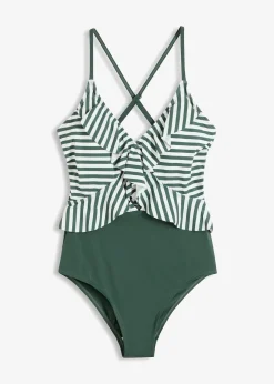 bonprix Maillot 1 pièce à volants|Femme Maillots 1 Pièce